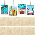 COCHIE 10 Pieces Large Summer Unfinished Wood Crafts to Paint by COCHIE