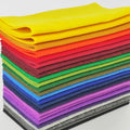 24 Rolls 8"x18" 1.4mm Thick Soft Felt Fabric Sheet 24 Assorted Deep Solid by MITINU