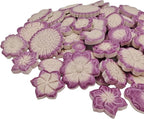 500g/1.1lb Ceramic Mosaic Tiles Mixed Shapes of Flowers, Mushrooms - Image 3
