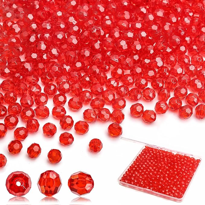 BONNY BOXX 2000pcs 4mm Acrylic Faceted Round Crystal Beads by BONNY+BOXX