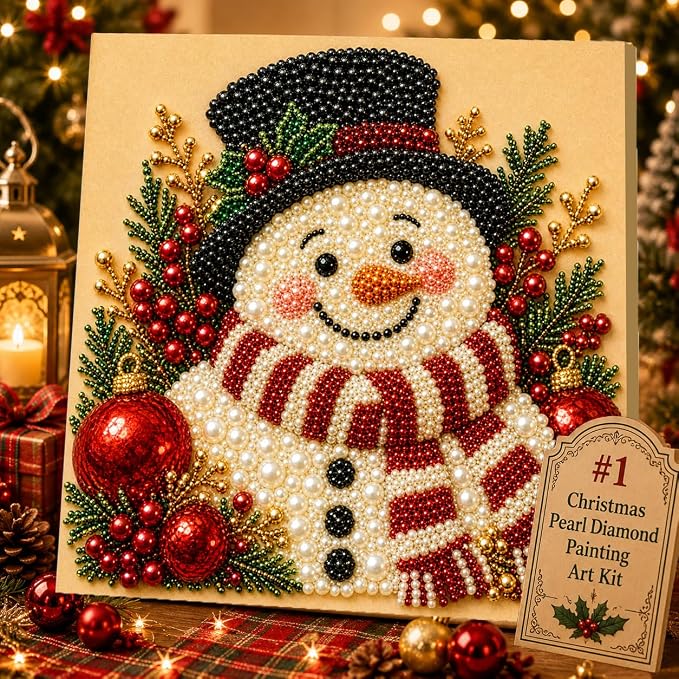 DIY Christmas Pearl Diamond Painting Art Kit by Unknown