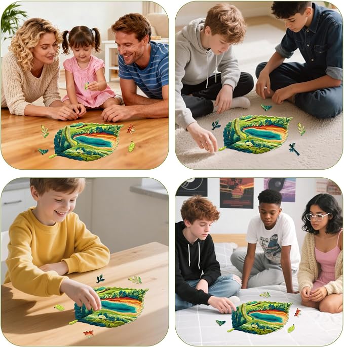 MYS A·U·R Wooden Puzzles for Adults, Serene Lake Jigsaw Puzzle 500pcs, - Image 6