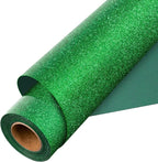 Aoder Green Glitter HTV Heat Transfer Vinyl: 12" x 10FT Green Glitter HTV Iron by AoderDTFTransferFilm