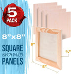 U.S. Art Supply 08" x 08" Unfinished Cradled Wood Panels - Image 2