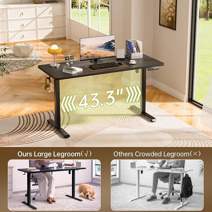 Veken 63×27.6 Inch Large Electric Standing Desk, Gaming Table, Suit students - Image 9