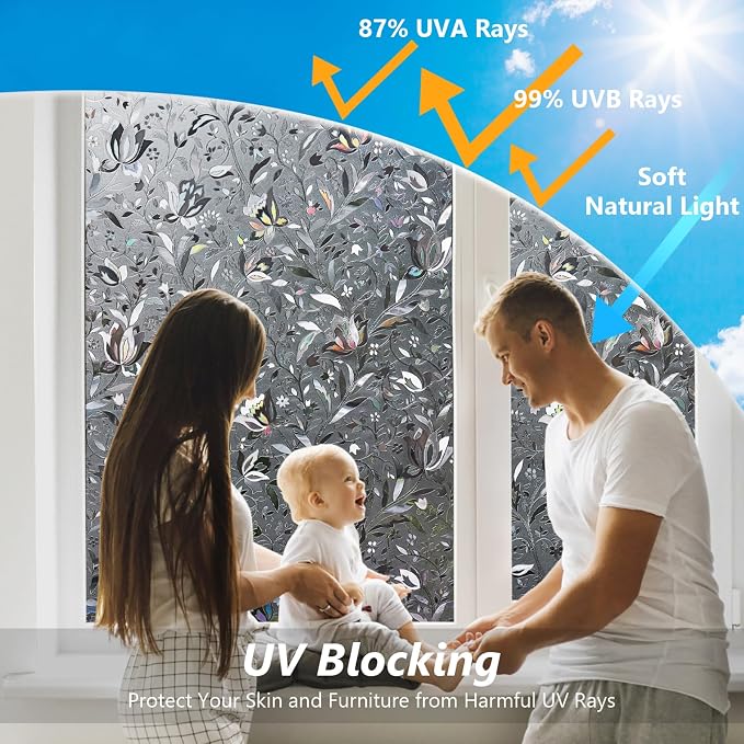 Kromapolis Window Film, Window Privacy Film Frosted, Vinyl Glass Covering - Image 3