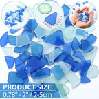 Jetec 11 oz Sea Glass for Crafts Pieces Decor Flat Frosted Sea Glass Vase - Image 3