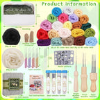 Mayboos Needle Felting Kit, 24 Colors Wool Roving Set, Felting Needles - Image 2