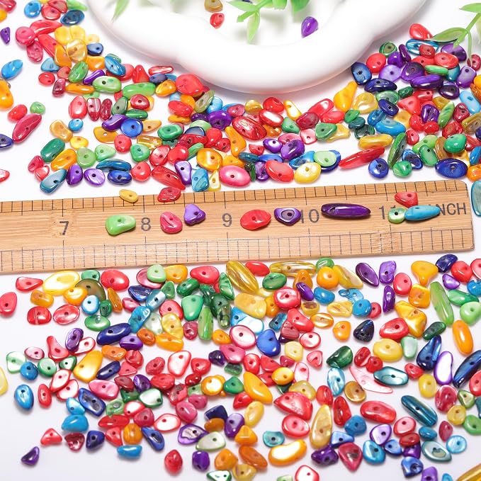 400pcs Natural Chip Shell Beads - Image 2
