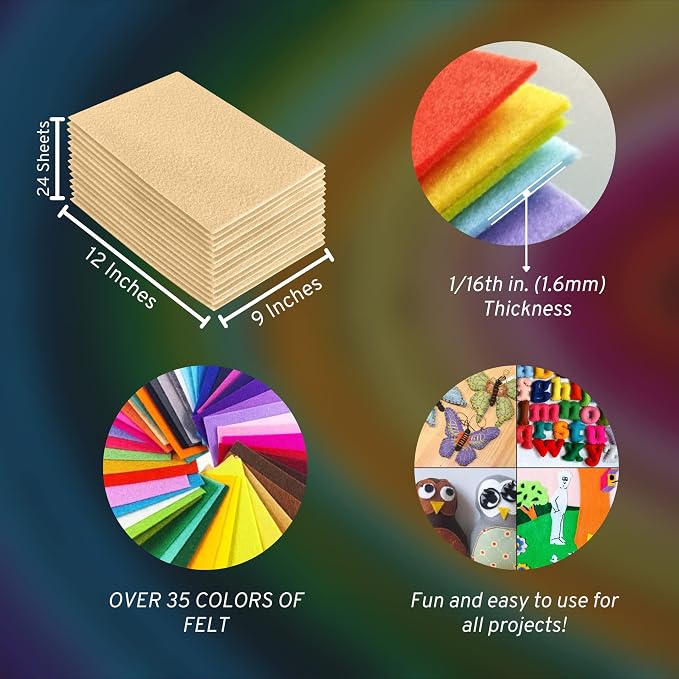 FabricLA Acrylic Felt Sheets for Crafts - Image 3