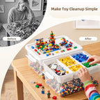 Citylife 17QT 2-Pack Toy Organizer Craft Storage Buildable Lid Movable Tray | - Image 6