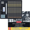 PANDAFLY Drawing Sketching Pencil Set, 20 Piece, 4H-14B Graphite Pencils | Pro by PANDAFLYArtSupplies