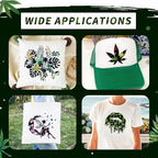 Tintnut Rasta Cannabis Leaf HTV Vinyl, easy cut & weed, stretch washable - Image 4