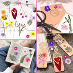 140 Pcs Dried Pressed Flowers for Resin, Real Pressed Flowers Dry Leaves Bulk - Image 2