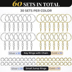 Teenitor 120 Pcs Key Chain Rings, Split Key Ring - Image 3