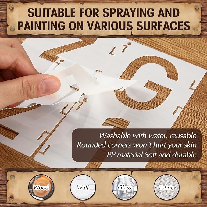 Marspark 66 Pcs Small Stencils for Crafts Reusable 3 Inch Stencils for Painting - Image 4
