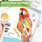 Soucolor 9x12 Sketch Book 2-Pack, 100 Sheets, Acid-Free Drawing Pads | Yop - Image 8