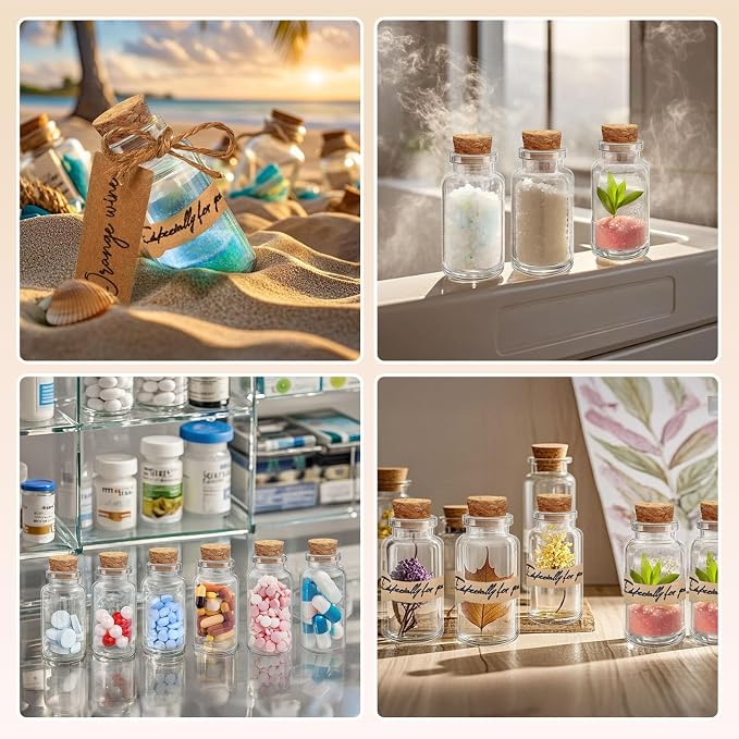 OurWarm 48PCS 25ml Clear Glass Bottles - Image 9