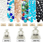 FANTIAN 1 lb Pink Glass Beads for Vases, Flat Marbles Stones for Vase, - Image 2