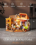 Rolife Bookstore DIY Miniature Dollhouse Kit Creative Gift - Image 5