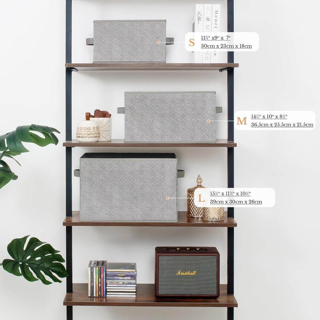 GRANNY SAYS Closet Storage Bins, Storage Baskets for Organizing, Fabric Storage Bins with Handles, Clothing Storage Containers for Organization Wardrobe, Gray, Extra Large, 3-Pack