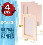 U.S. Art Supply 09" x 12" Unfinished Cradled Wood Panels - Image 2