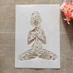 TIAMECH A4 Reusable Yoga Girl Stencil - Image 2