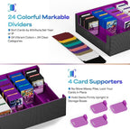 UAONO Trading Card Storage Box, Holds 2400 Sleeved Cards - Image 4