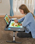Laptop Table with LED Desk Light, SAIJI Laptop Stand - Image 8