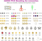 Redtwo 32000 Pcs Clay Beads Bracelet Making Kit, 9 Boxes 192 Colors Friendship - Image 3