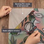DKTIE Magnolia Pattern Stained Glass Window Film Floral Decorative Window - Image 9