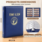 TaoBary Pressed Penny Book Holds 320 or 288 Coins, Pressed Penny Collection - Image 2