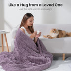 20lbs Weighted Blanket for Adults, Thick Fuzzy Jacquard Sherpa Weighted Blanket - Image 4