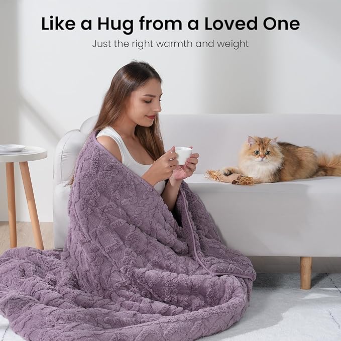 Drewin 15 lbs Weighted Blanket Queen Size, 60 x 80 inches, Dual Sided Soft - Image 4