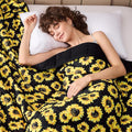 Sunflower Weighted Blanket for Adults 15lbs, Twin Full Size Cooling Heavy Throw by BETU