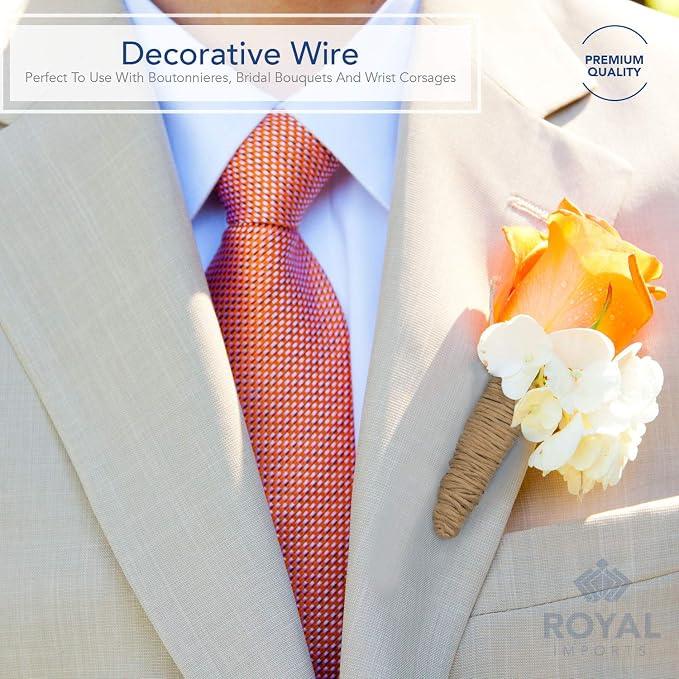 Royal Imports Bind Wire Wrap Twine, Paper Fiber Covered Waterproof Metal Wire - Image 6