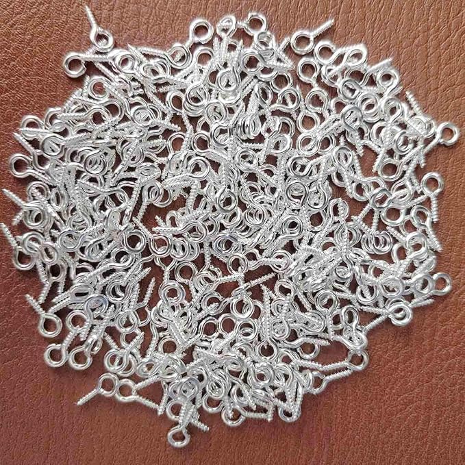 300PCS Mini Screw Eye Pin Pegs, 10 x 5mm Hooks, Self-Tapping Screws - Image 2