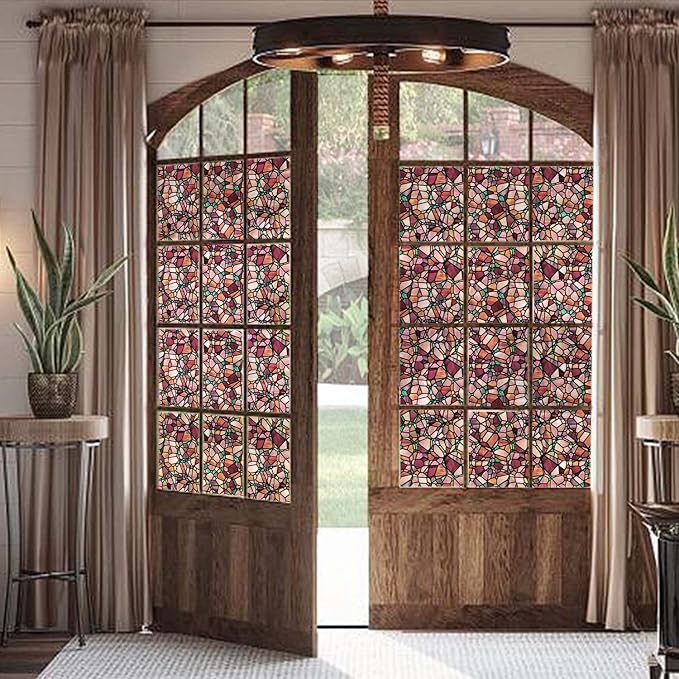 funlife Original Hand-Drawn Stained Glass Window Film, Reusable Double-Sided by funlife