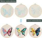 Santune 3 Pack Embroidery Kit for Beginners Adults Cross Stitch Kits - Image 4