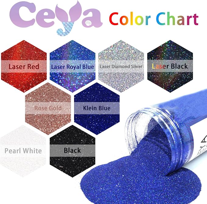 Ceya Holographic Ultra Fine Glitter Powder, 1.1LB/ 17.63OZ Laser Diamond Silver - Image 3