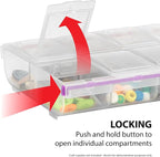 Craft Mates Craft & Sewing Supplies Organizer, 14 Locking Compartments - Image 2