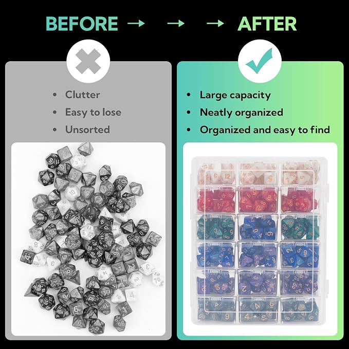Plastic Storage for 210 Dice, Dice Display Case - Image 5