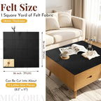 Large Felt Fabric Sheet 36 x 36 Inch, 1.6mm Thick | Soft nonwoven felt - Image 2