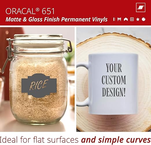 ORACAL 651 Matte Dark Grey Vinyl Durable Roll Easy to Weed Permanent Adhesive - Image 2