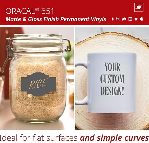 ORACAL 651 Matte Dark Grey Vinyl Durable Roll Easy to Weed Permanent Adhesive - Image 2