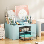Marbrasse Pen Organizer with 2 Drawer, Desk Organizers and Accessories with 5 - Image 5