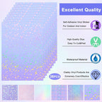 Clabby 36 Sheets Holographic Sticker Paper A4 Vinyl Holographic Laminate Sheets - Image 5
