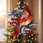 Red Cardinal Acrylic Suncatcher - Image 3