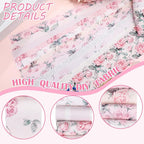 Hosuly 40 Pcs Pink Rose Floral Jelly Fabric - Image 6
