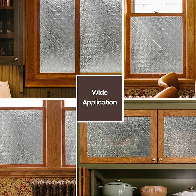 Add.Heres Stained Glass Window Privacy Film, 3D Static Cling Removable Window - Image 5